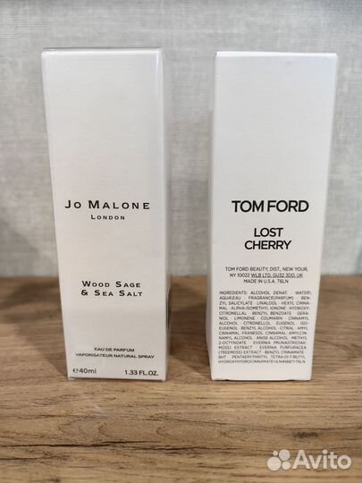 Духи тестер jo malone, tom ford 40 ml