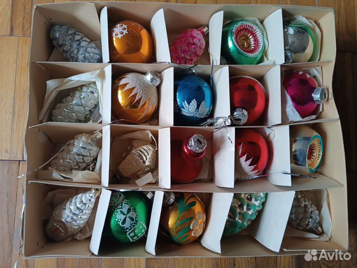 Набор елочных игрушек ГДР 1978г