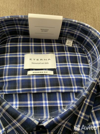 Рубашка мужская новпя eterna размер 50-52