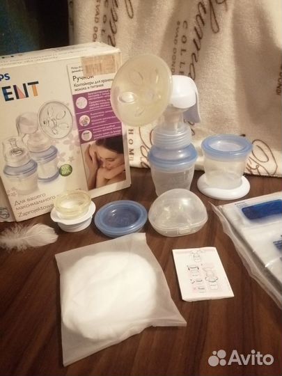 Ручной молокоотсос Philips Avent с допами