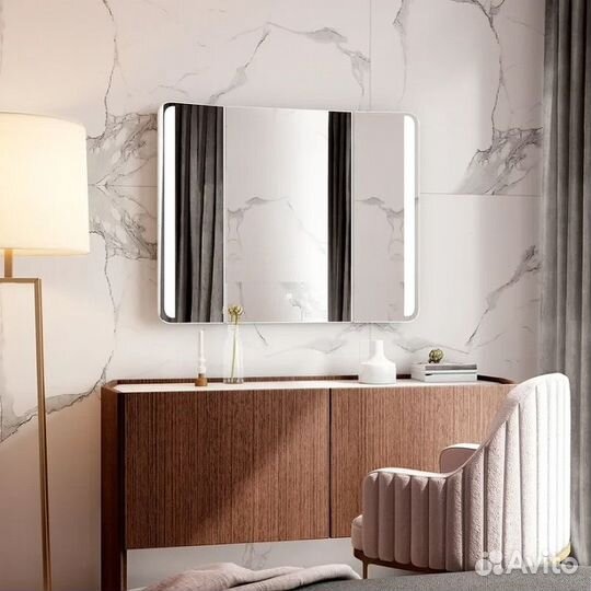 Зеркало Art&Max am-tre-1000-800-ds-f Хром