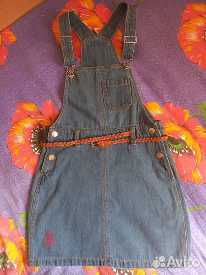 Джинсовый сарафан 134-140 р-р