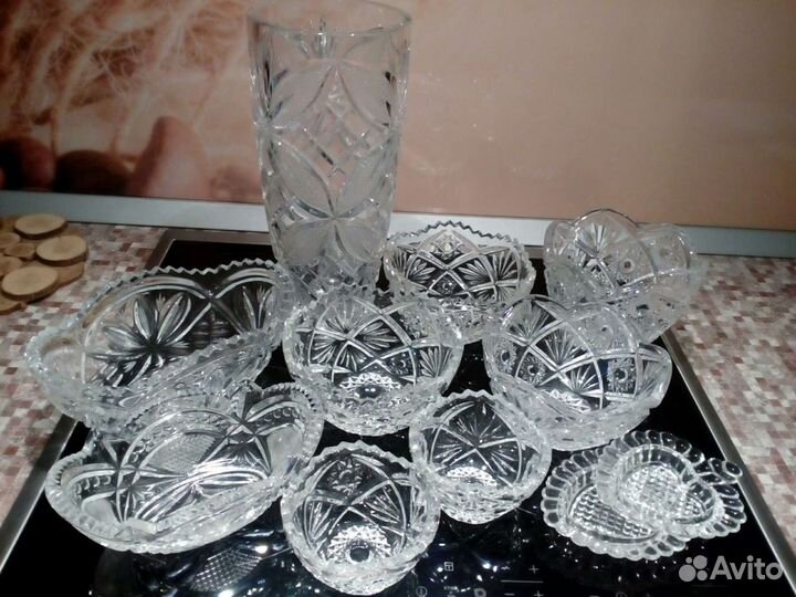 Вазы хрустальные для фруктов, салатов,конфет