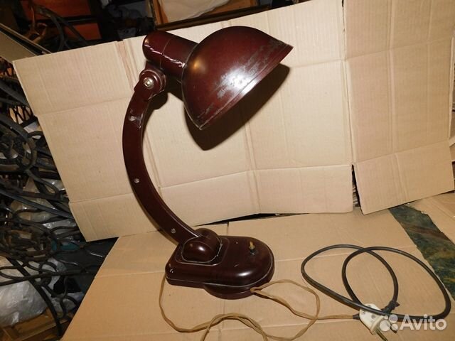 Настольная,карболитовая электро-лампа СССР 50-60 г