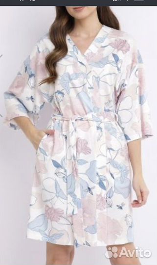 Халат+сорочка жен 46р новое