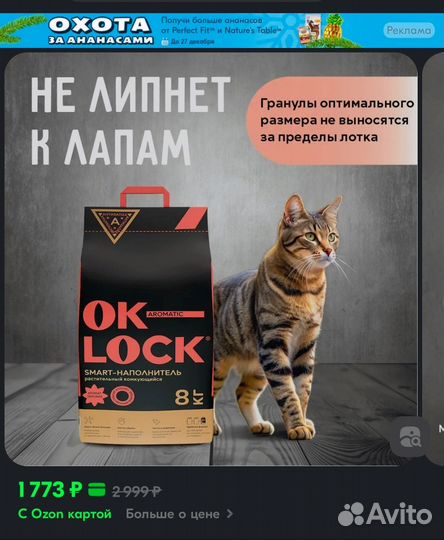 Наполнитель для кошачьего туалета OK-lock