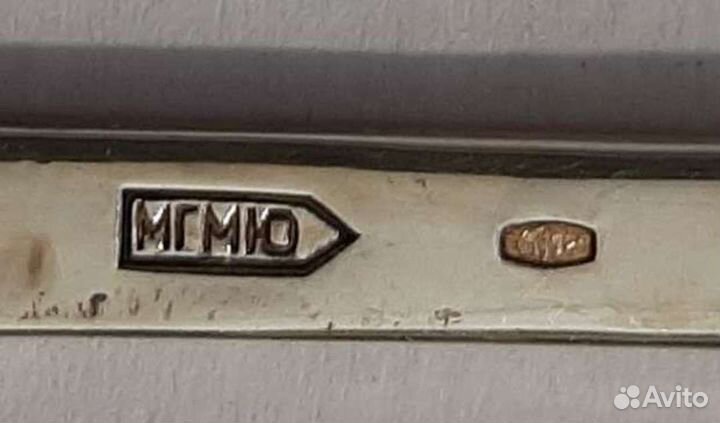 Вилочка для лимона, серебро 925пр., п.Мстера