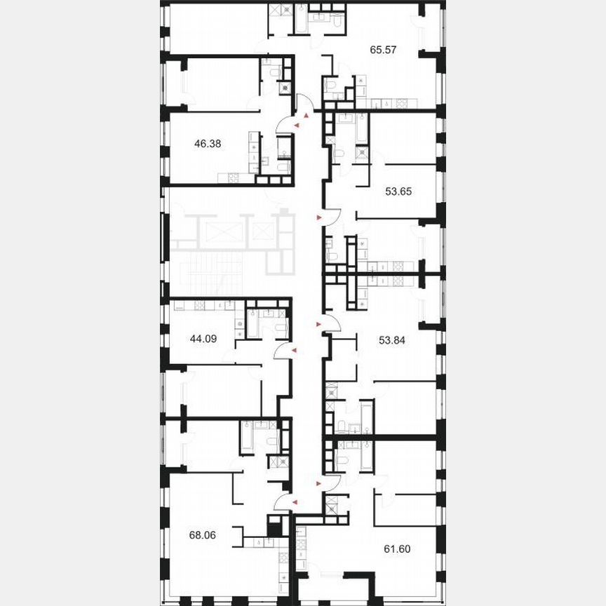 1-к. квартира, 65,6 м², 3/20 эт.