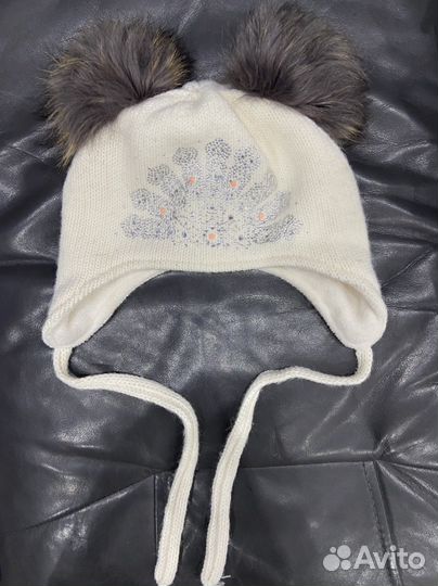 Шапка зимняя для девочки 48 50 новая