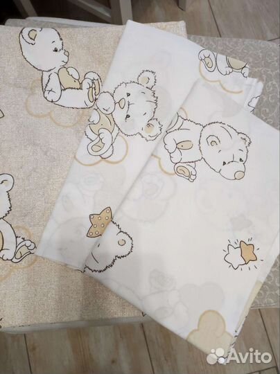 Ясельное постельное белье в детскую кроватку