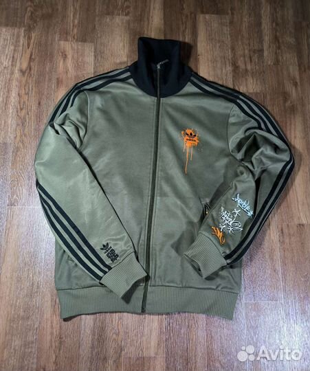 Винтажная кофта adidas с граффити end to end