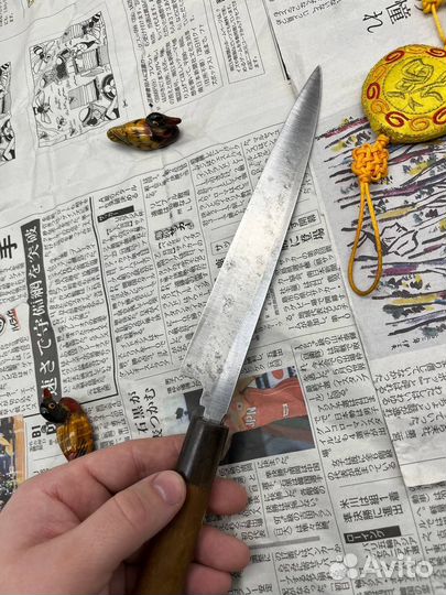 Японский кухонный нож Янагиба Shirogami