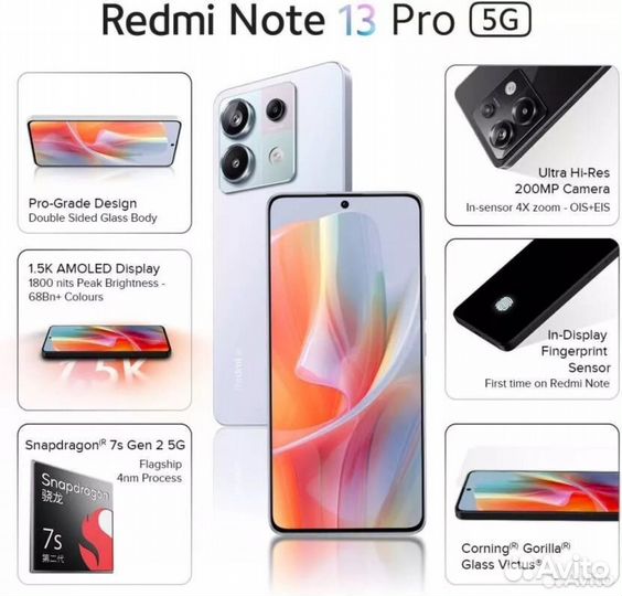 Xiaomi Redmi Note 13 Pro 5G, 8/256 ГБ