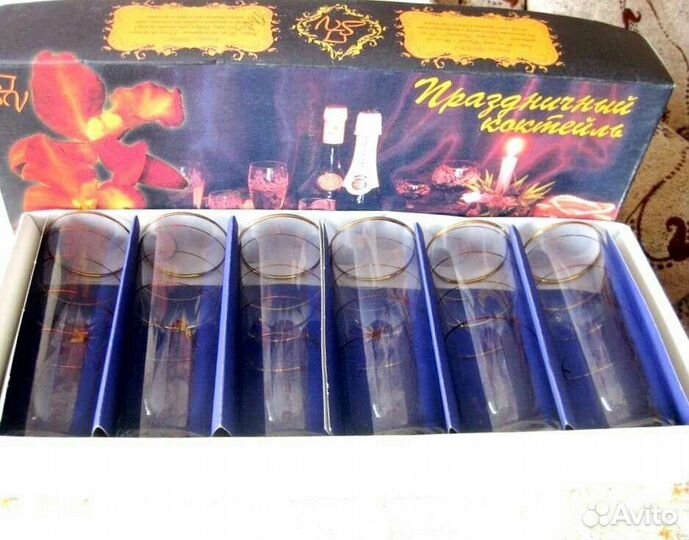 Набор стаканов для коктейля Гусь хрустальный СССР