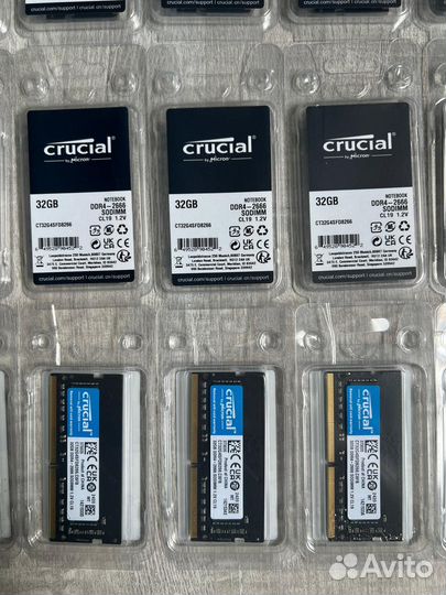 Crucial 64Gb (32+32) DDR4 2666 PC4 sodimm Новая