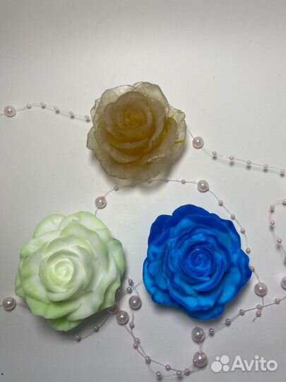 Розы из мыла