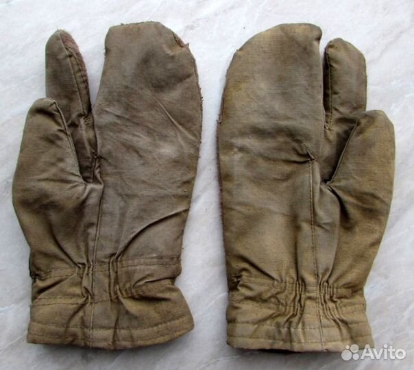 Рукавицы трехпалые зимние б/у