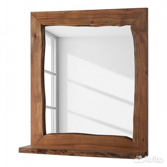 Рама для зеркала из массива дерева с живым краем