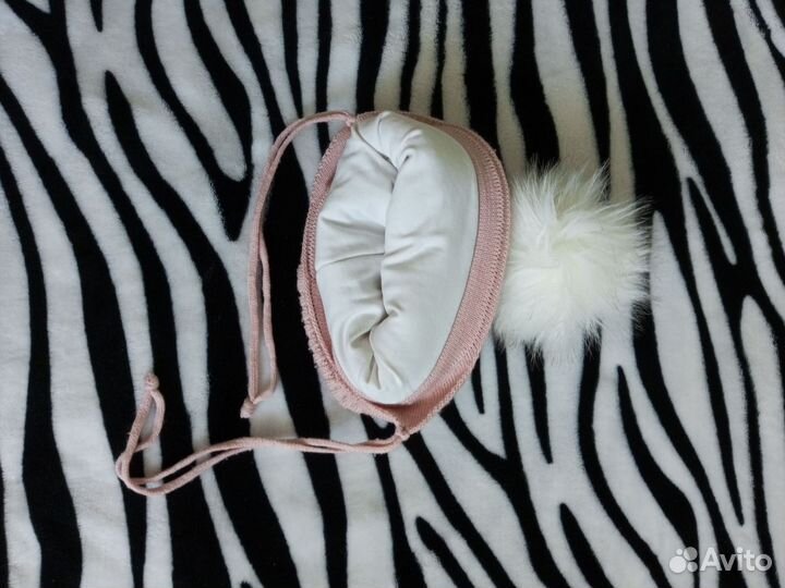 Шапка для девочки утепленная 42-44