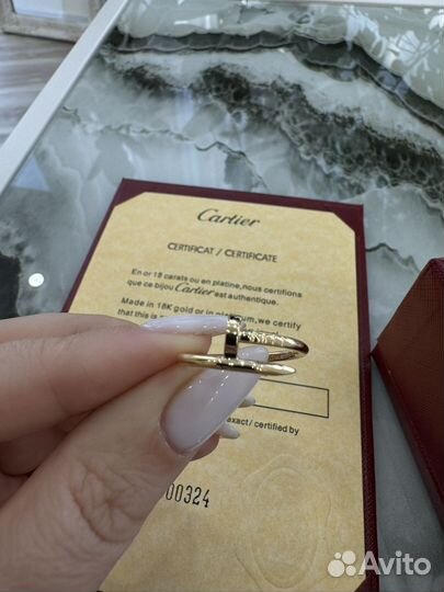 Cartier juste un clou кольцо желтое золото