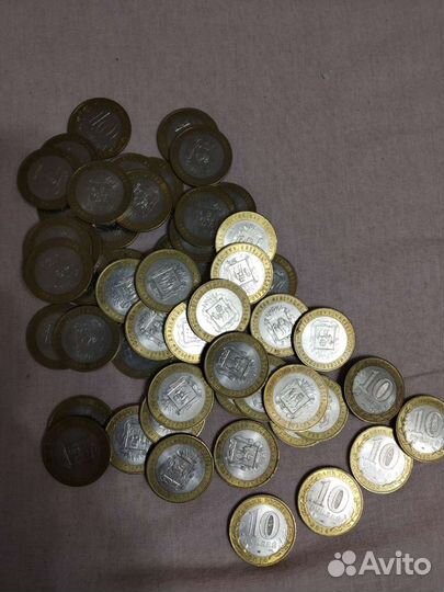 Монеты биметалл 10р Челябинская/Ульяновская област