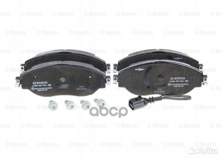 Колодки тормозные дисковые перед 0986494704