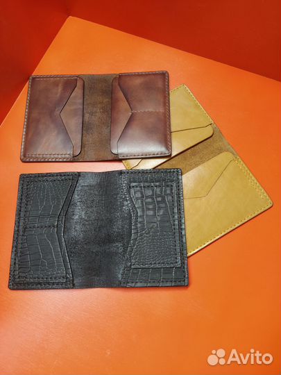 Обложка для автодокументов натуральная кожа