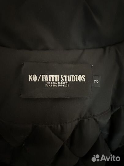 Пуховик No faith Studios