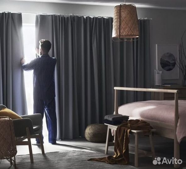 Портьеры (шторы) Икеа Бенгта блэкаут