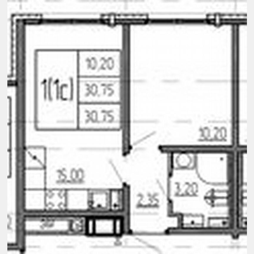 1-к. квартира, 30,8 м², 10/26 эт.