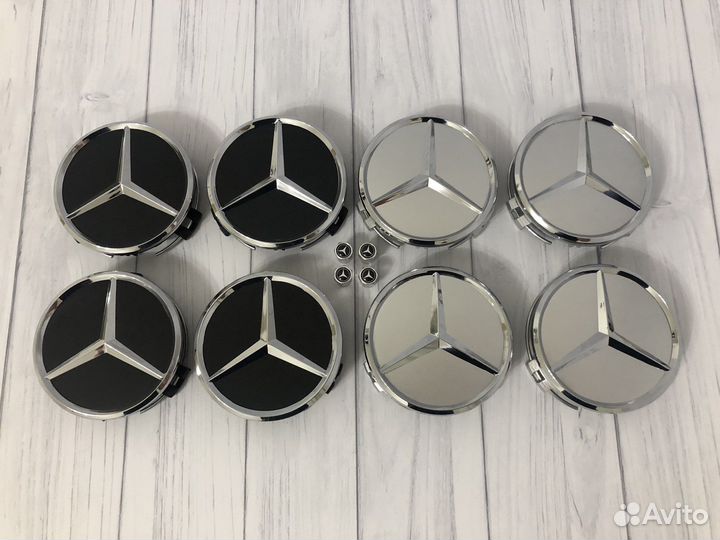 Колпачки Заглушки на диски оригинал Mercedes 75 мм