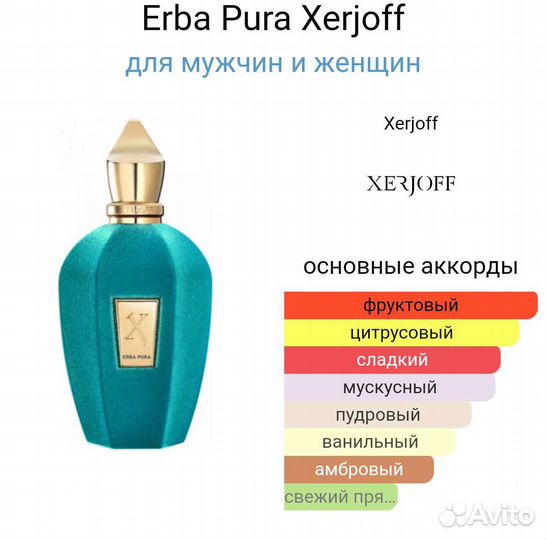 Парфюм Xerjoff Erba Pura/распив