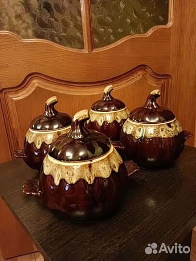 Керамические горшки 4 шт