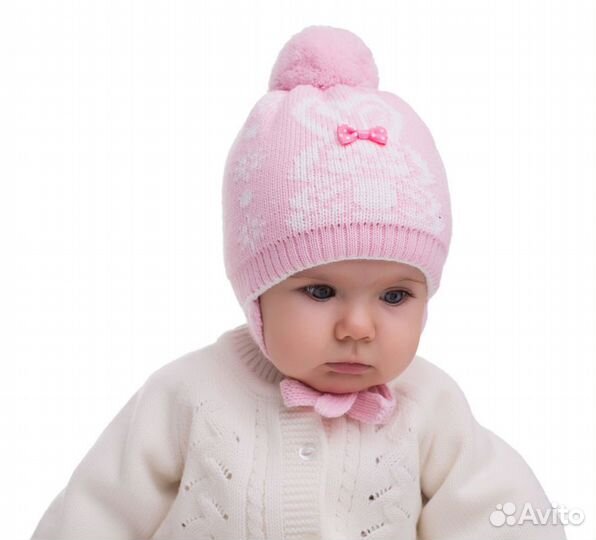 Шапочка для новорожденного зимняя