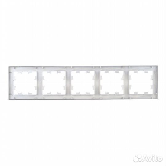 Рамка Systeme Electric AtlasDesign пятиместная алюминий (ATN000305)