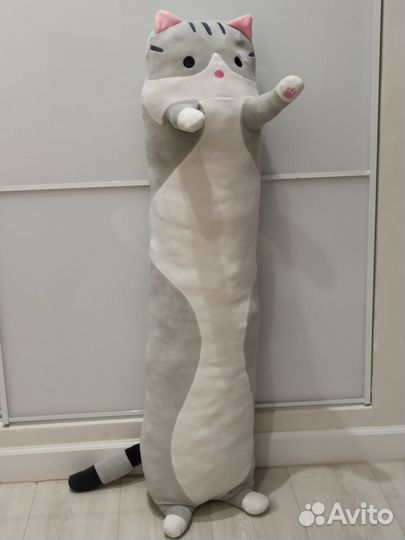 Подушка игрушка кот батон 110 см