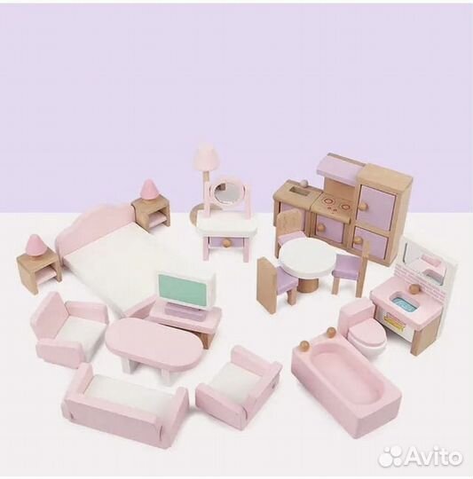 Кукольный дом с мебелью