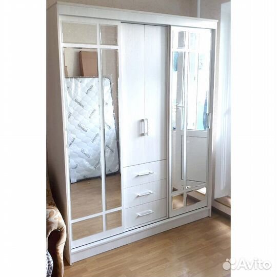 Шкаф-купе маэстро Ясень белый