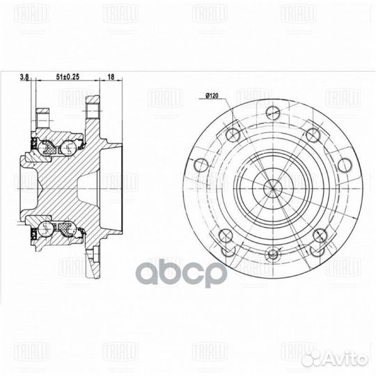 Ступица для а/м BMW 5 (Е60) (01) /6 (Е63) (04)