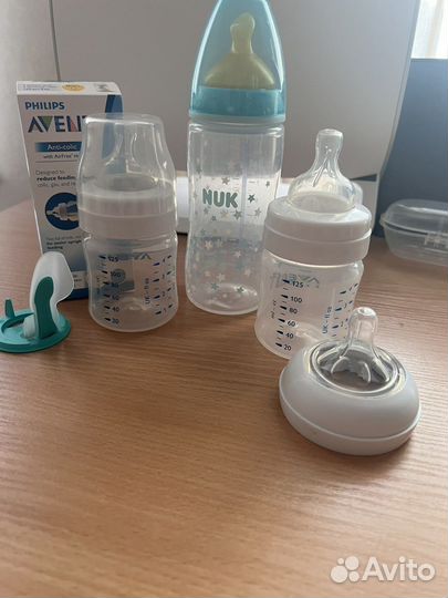 Бутылочки для кормления avent и nuk