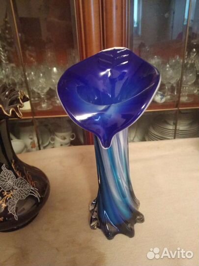 Вазы Богемия и гутная техника винтаж новые