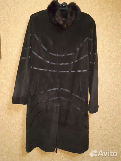 Замшевое пальто