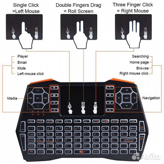 Беспроводная мини-клавиатура i8 Plus
