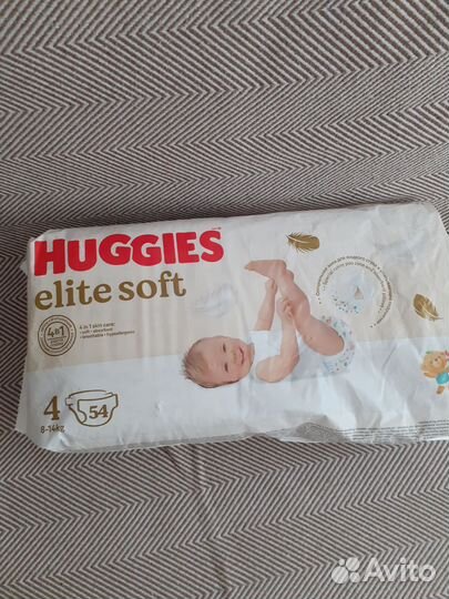 Подгузники huggies elite soft 4