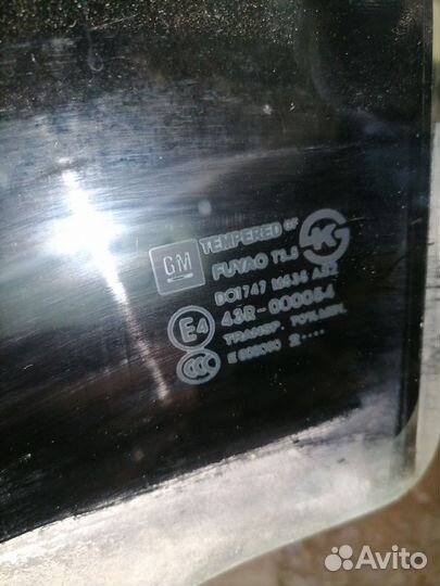 Стекло двери задней левой Chevrolet Cruze