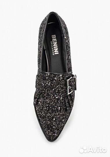 Лоферы блестящие