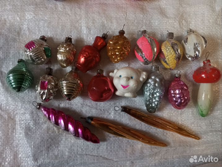 Ёлочные игрушки стекло СССР