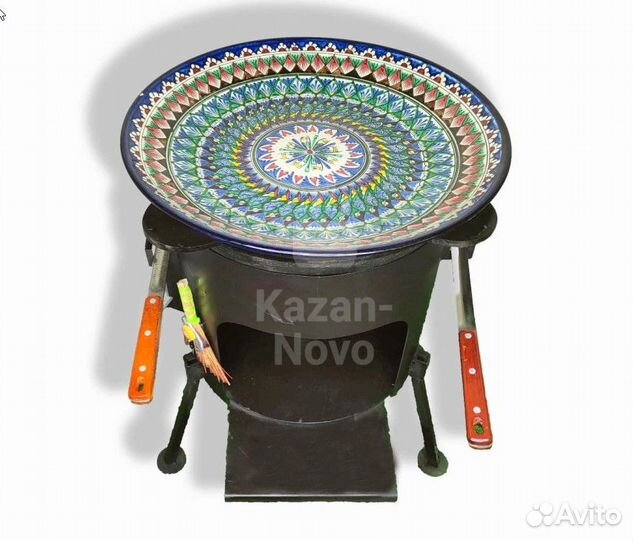 Казан чугунный с Печью (шумовка в подарок)