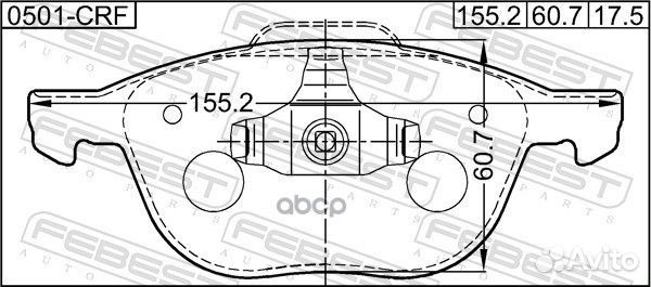 Колодки тормозные комплект 0501-CRF 0501-CRF Fe