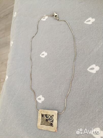 Серебряная цепь с кулончиком